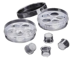 Alkali Scientific ASI™ 35mm PC Multi Insert Dish, Sterile, Eazy Grip, Non-Treated,18/Cs