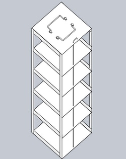Alkali Scientific&trade; Vertical Freezer Rack for Mini 3