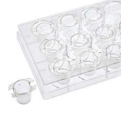 Alkali Scientific&nbsp;ASI&trade; Hanging Cell Culture Inserts with TC Treated Plates, Polyethylene Terephthalate (PET), 12 Inserts / 24well Plate, PS, PET membrance, Transparent, 6.50mmØ, 3.00μm pore, 0.20-0.35mL, 0.33cm², Sterile to SAL 10-6,12/plate/48/case