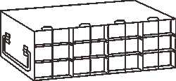 Alkali Scientific&trade; Stainless Steel Upright Freezer Rack for 96-Well Microtube Boxes, 4 x 3 Configuration, 12 Box Capacity
