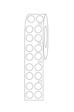 Alkali Scientific&nbsp;ASI&trade; Direct Thermal Cryo Label, 9.5mm Dots for 1.5mL Tubes/Vials, 4000 per Roll, 1/Roll, Green