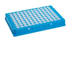 Alkali Scientific ProCycle™ Two-Component PCR Plate, 96-Well, Fully Skirted PC Frame, 0.15mL, Low Profile, White PP Wells, 50/pk