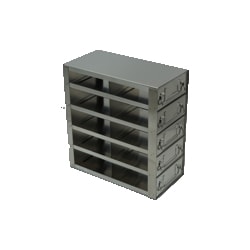 Alkali Scientific&trade; Upright Stainless Steel Freezer Drawer Racks for 2″ Cardboard Boxes 2x5 Configuration, 10 Box Capacity