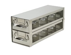 Alkali Scientific&trade; Upright Freezer Drawer Rack for 0.2mL Tube 96-Well PCR Boxes, 4x2 configuration
