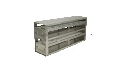 Alkali Scientific&trade; Upright Freezer Drawer Rack for 15ml Centrifuge Tubes – Rack Only (2 Drawers; 160 Tubes)