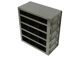 Alkali Scientific&trade; Upright Freezer Drawer Rack for 96-well & 384-well Microtiter Plates, Holds 45 with Lids, 60 without Lids, 10 15/16 x 12 1/8 x 5 7/16