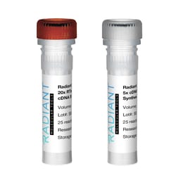 Alkali Scientific&nbsp;Radiant&trade; cDNA Synthesis Kit, 1-Step, 5 Reactions, 1 x 0.2mL 5X cDNA Mix, 1 x 0.005mL 20X RTase