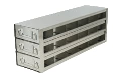 Alkali Scientific&trade; Upright Stainless-Steel Freezer Rack for 50-Cell Hinged Top Plastic Boxes, 6 x 3 Configuration, 18 Box Capacity