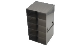 Alkali Scientific™ Upright Freezer Rack for 50-Cell 1.5 ml Microtube Storage Boxes, 1x5x2 Configuration, 10 Box Capacity