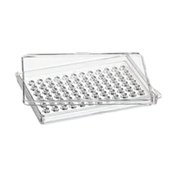Alkali Scientific&nbsp;ASI&trade; Miniwell Tray, Teraski Format, 83x58mm, 10µL Working Volume, Polystyrene (PS), 100/Case, 72-Well, DNase, RNase & Pyrogen-Free