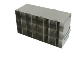 Alkali Scientific&trade; Stainless Steel Upright Freezer Rack for MATRIX Boxes, FluidX Boxes & Micronic Racks – 4 Boxes Deep x 3 Boxes High