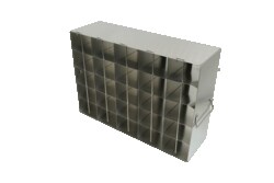 Alkali Scientific&trade; Stainless Steel Upright Freezer Rack for MATRIX Boxes, FluidX Boxes & Micronic Racks – 5 Boxes Deep x 5 Boxes High