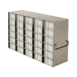 Alkali Scientific&trade; Stainless Steel Upright Freezer Rack for 96-Well Microtube Boxes, 5 x 6 Configuration, 30 Box Capacity