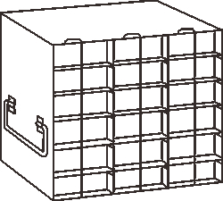 Alkali Scientific&trade; Stainless Steel Upright Freezer Rack for 96-Well Microtube Boxes, 3 x 6 Configuration, 18 Box Capacity
