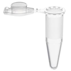 Alkali Scientific&nbsp;CellPro&trade; 0.6mL Microcentrifuge Tubes, Lock Cap, Clear, Conical, DNase, RNase & Pyrogen Free, 1000/Pk, 10000/Cs