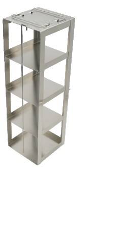 Alkali Scientific&trade; Stainless Steel Freezer Rack for Chest Freezers or LN2 Tanks for 15mL & 50mL Tube Boxes, 4 Box Capacity
