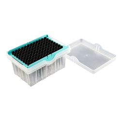 Alkali Scientific&trade; 200uL PerkinElmer (Revvity) Janus&trade; MultiProbe Compatible Black Conductive Robotic Automation Tips (P200), 96-Well Head/Tip Format, Low Retention, Sterile - 960/Box, 4,800/Case, Filtered