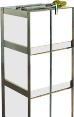 Alkali Scientific&trade; Stainless Steel Freezer Rack for Chest Freezers or LN2 Tanks for 15mL & 50mL Tube Boxes, 6 Box Capacity