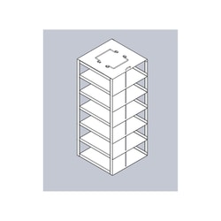 Alkali Scientific&trade; Vertical Freezer Rack for 25-Place Slide Boxes, Holds 6 boxes