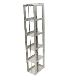 Alkali Scientific&trade; Vertical Freezer Rack for SBS Formatted Boxes, Holds 5 Boxes