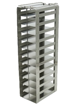Alkali Scientific&trade; Vertical Freezer Rack for SBS Formatted Boxes, Holds 12 Boxes