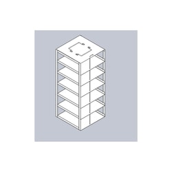 Alkali Scientific&trade; Vertical Freezer Rack for 100-Place Slide Boxes, Holds 6 boxes