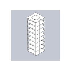 Alkali Scientific™ Vertical Rack for 96-Well Microtube Boxes, Holds 8 Boxes