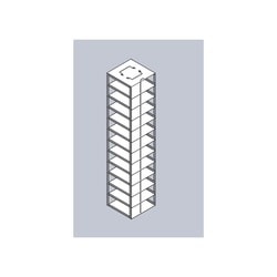 Alkali Scientific&trade; Vertical Freezer Rack for 25-Place Slide Boxes, Holds 12 boxes