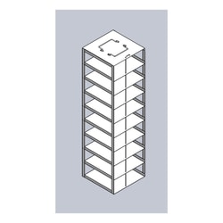 Alkali Scientific™ Vertical Rack for 96-Well Microtube Boxes, Holds 9 Boxes