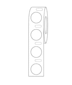 Alkali Scientific&nbsp;ASI&trade; Direct Thermal Cryo Label, 9.5mm Dots for 1.5mL Tubes/Vials White, 1000 per Roll, 1/Roll