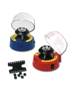 Alkali Scientific™ BSC1006 Mini-Centrifuge, Includes Round Rotor (6 Place), Red