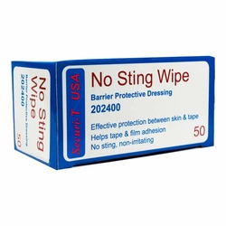 Med Vet International Skin Barrier Wipe Securi-T™ No Sting 100% Strength Hexamethyldisiloxane Individual Packet NonSterile, 202400, 1200/Case