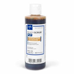 Med Vet International&nbsp;ReadyScrub Surgical Scrub Solution, 4 oz. Bottle, 7.5% Strength, Povidone-Iodine, NonSterile, MDS093945, Each