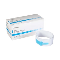 Med Vet International McKesson Foley Catheter Holder Leg Strap With Dual-Locking Tabs, 2 x 24 Inch, MCKFOL, 10/Box