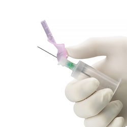 Med Vet International&nbsp;BD Vacutainer Eclipse&trade; Blood Collection Needle 22 Gauge 1-1/4 Inch Needle Length Safety Needle Without Tubing Sterile, 368608, 48/Box