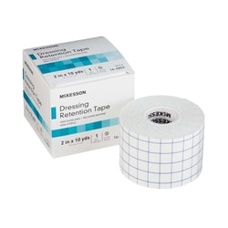 Med Vet International McKesson Nonwoven Fabric / Printed Release Paper Dressing Retention Tape, 2 Inch x 10 Yard, White, 16-4802, 24/Case
