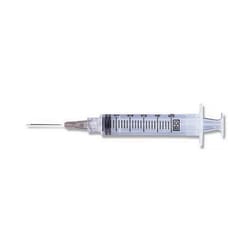 Med Vet International&nbsp;Standard Hypodermic Syringe with Needle PrecisionGlide&trade; 5 mL 1 Inch 21 Gauge NonSafety Thin Wall, 309632, 100/Box