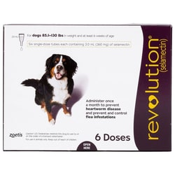 Med Vet International Zoetis Revolution Plum for Dogs, 85.1-130 lbs, 6-pack