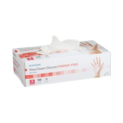 Med Vet International&nbsp;McKesson Vinyl Exam Glove, Small, Clear, NonSterile, 14-114, 100/Box
