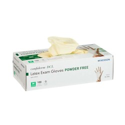 Med Vet International&nbsp;McKesson Confiderm Latex Exam Glove, Medium, Ivory, NonSterile, 14-316, 1000/Case