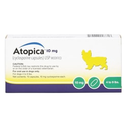 Med Vet International&nbsp;Atopica 10mg, 15 Capsules, 4-6.5lb Canine