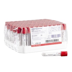 Med Vet International BD Vacutainer Venous Blood Collection Tube, Clot Activator Additive, 4 mL, Hemogard™ Closure Plastic Tube, 100/Box