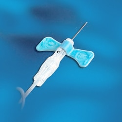 Med Vet International&nbsp;Vacutainer Blood Collection Set 23g, x 3/4in, Winged, Green, Safety, 50/Bx