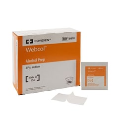 Med Vet International Webcol™ Alcohol Prep Pad, Medium, Sterile, 6818-, 200/Box