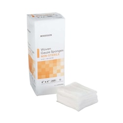 Med Vet International McKesson NonSterile Gauze Sponge, 16-Ply, 4 x 4 Inch,