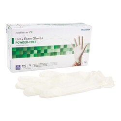 Med Vet International&nbsp;McKesson Confiderm Latex Exam Glove, Extra Large, Ivory, NonSterile, 14-1384, 100/Box
