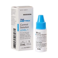 Med Vet International&nbsp;McKesson TRUE METRIX Glucose Control Solution, 3 mL, 06-R5051-1, 24/Case