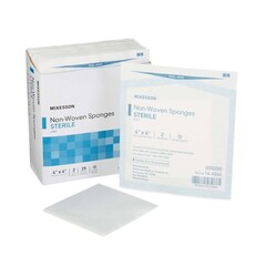 Med Vet International McKesson Sterile Nonwoven Sponge, 4-Ply, 4 x 4 Inch, 16-4244, 1/Pack