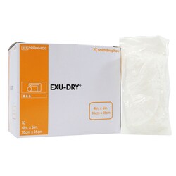 Med Vet International&nbsp;Smith & Nephew Exu-Dry Anti-Shear Super Absorbent Dressing, 4 x 6 inch, Sterile, 5999004120, 120/Case