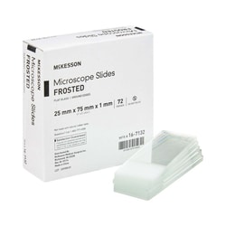 Med Vet International McKesson Frosted Microscope Slide, 1 x 3 Inch, 16-7132, 1440/Case